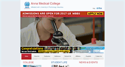 Desktop Screenshot of annamedicalcollege.com